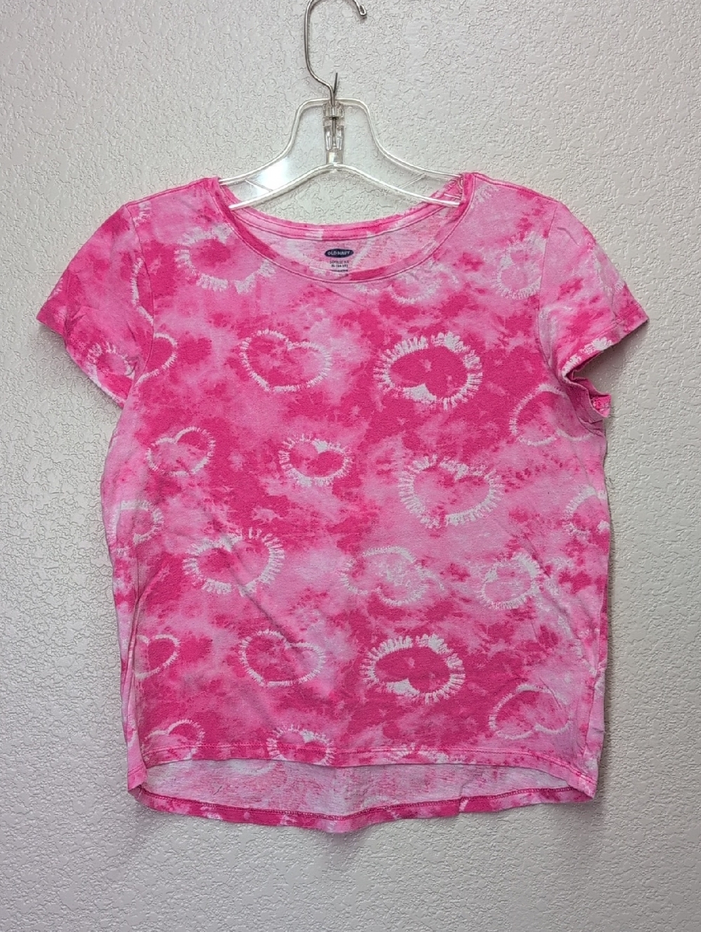 Old Navy Pink Tie-Dye Kids Short Sleeve Tee/ Size-XL(14-16)